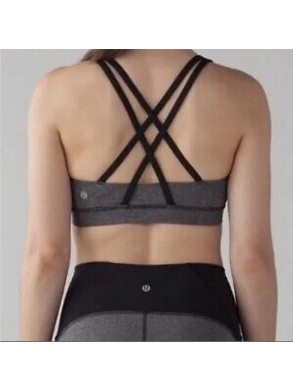 Lululemon Energy Bra Size 6 in Grey & Black